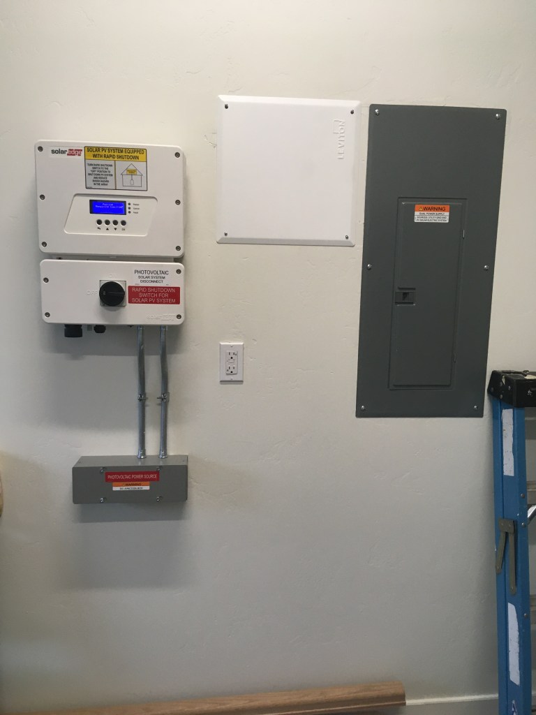 A clean install of a Solar Edge inverter & electrical service in Southwest Colorado