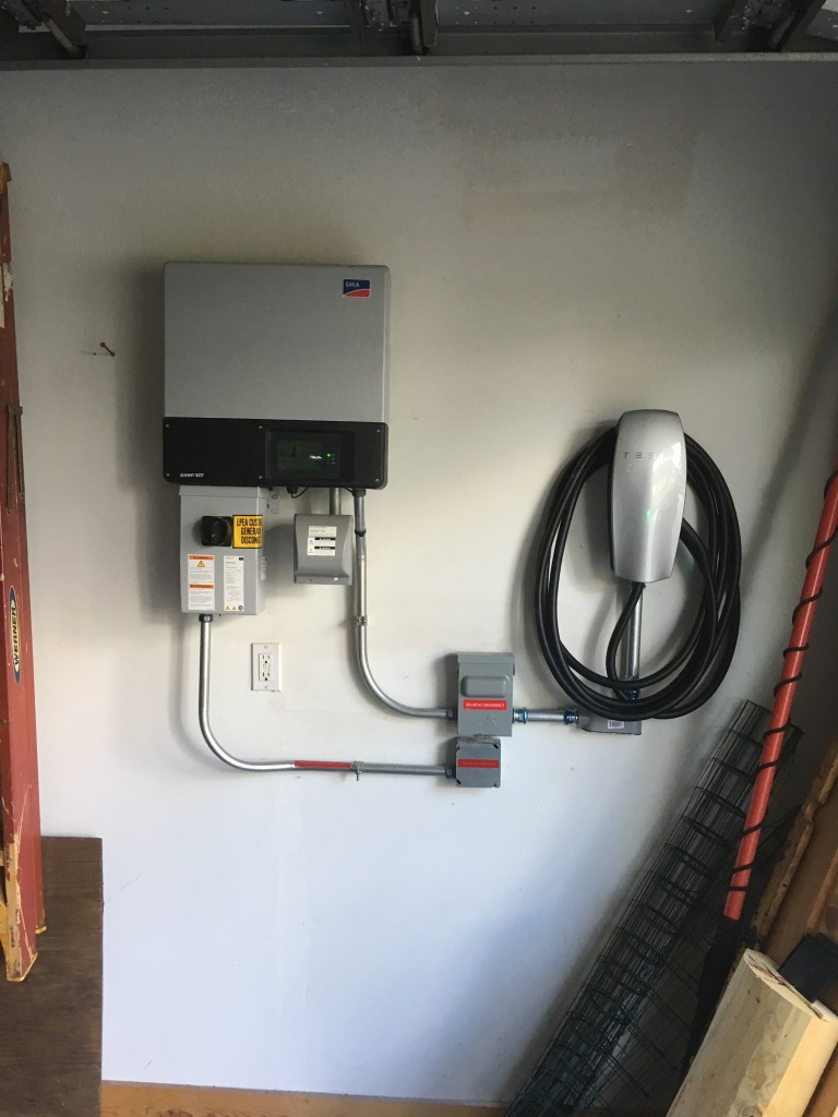 Solar Installation with Tesla Car Charger