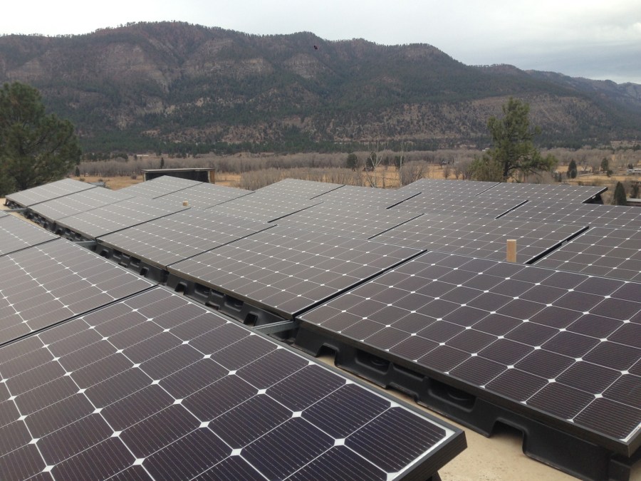 Flat Roof Solar Electric Installation Durango, CO
